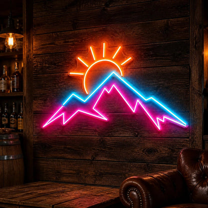 Mountain Sunrise Vintage LED Neon Sign - Shineneon