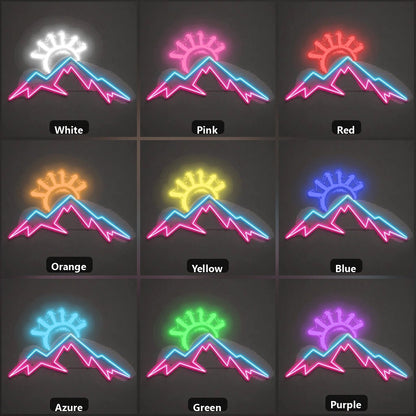 Mountain Sunrise Vintage LED Neon Sign - Shineneon