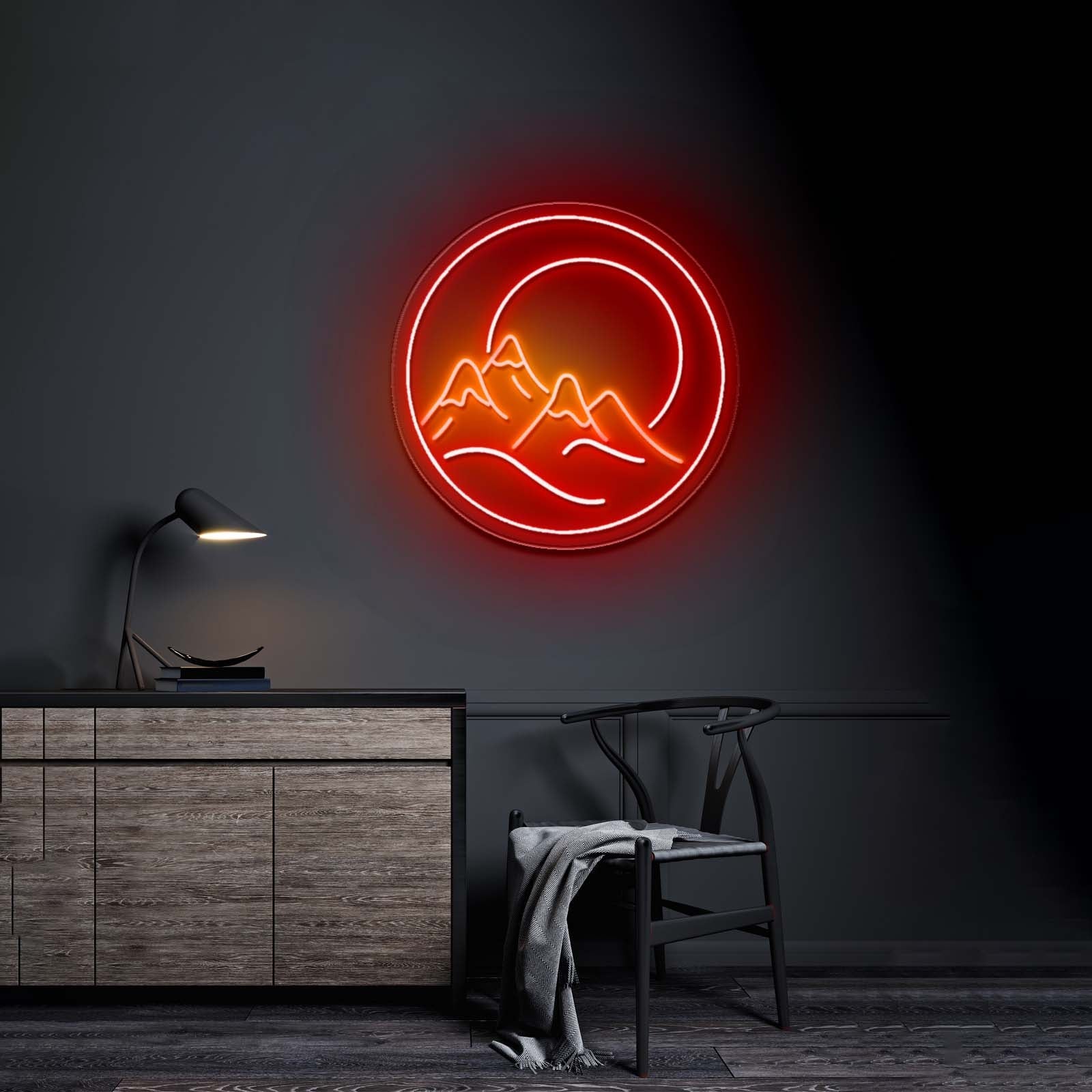 Mountain Sunset Led Signs For Bedroom - Shineneon