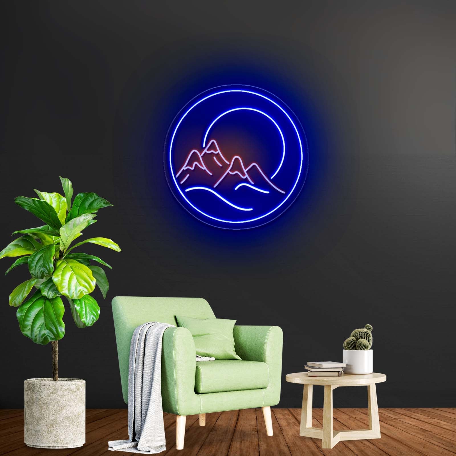 Mountain Sunset Led Signs For Bedroom - Shineneon