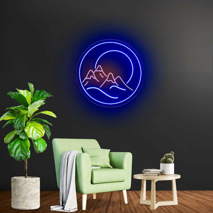 Mountain Sunset Led Signs For Bedroom - Shineneon