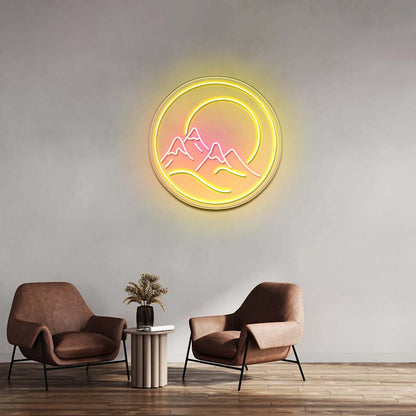 Mountain Sunset Led Signs For Bedroom - Shineneon