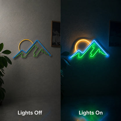 Mountain Sunset Man Cave LED Neon Sign main product image