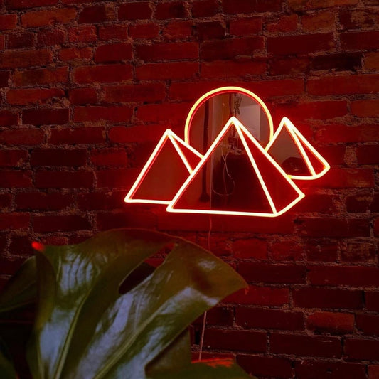 Mountains And Sun Led Sign Business Neon Sign