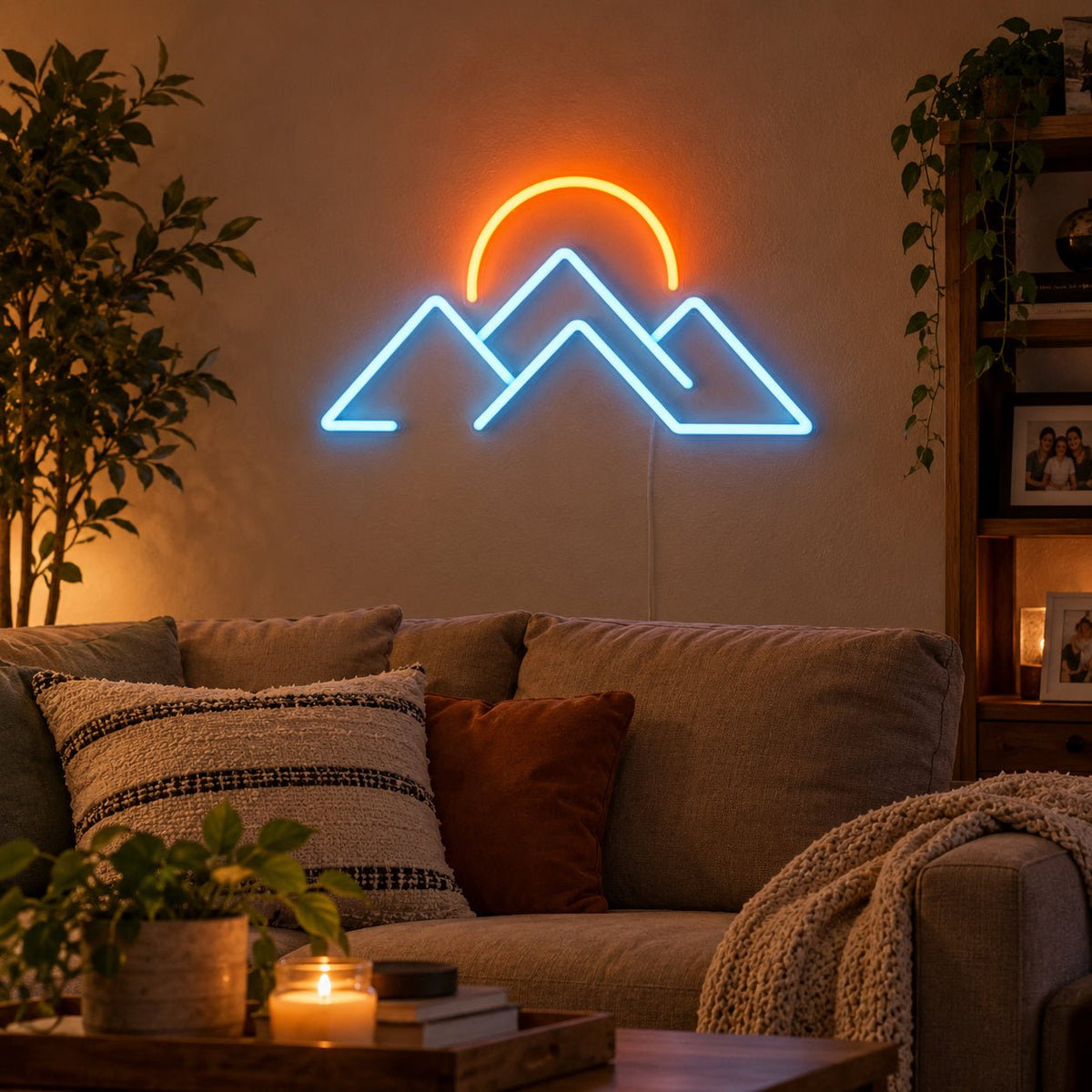 Mountains Sunset LED Neon Sign - Shineneon