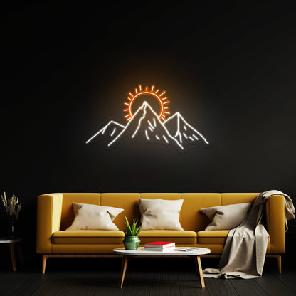 Mushroom Abstract Artwork Aesthetic Neon Signs