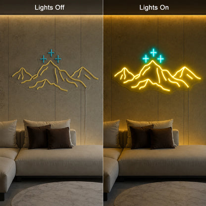 Mountains With Three Crosses LED Neon Sign main product image