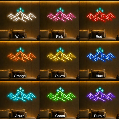 Mountains With Three Crosses LED Neon Sign - Shineneon