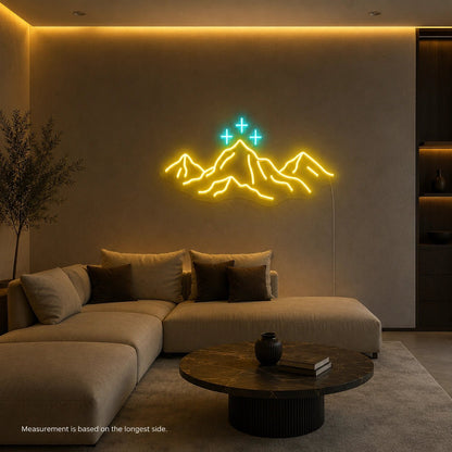 Mountains With Three Crosses LED Neon Sign - Shineneon