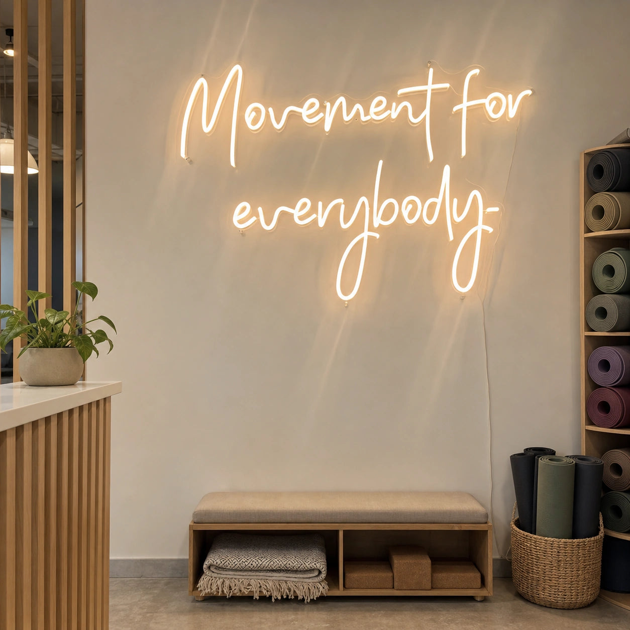 Movement For Everybody LED Neon Sign Man Cave Neon Sign real lifestyle scene