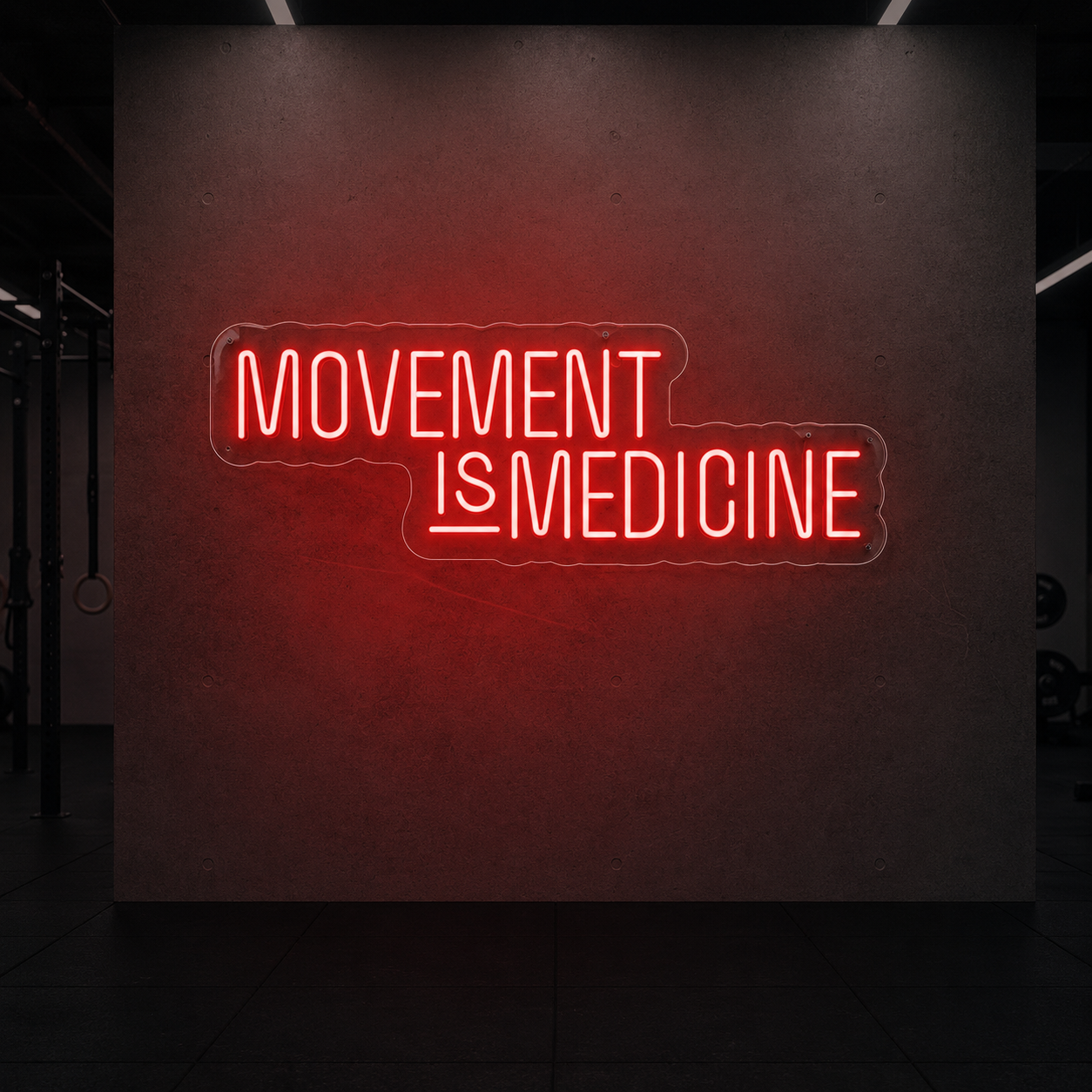 Movement Is Medicine Room Decor LED Neon Sign - 06 Day Night Comparison