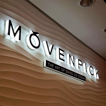 Moven Pick 3D Backlit Letters Business Metal Led Sign - Shineneon
