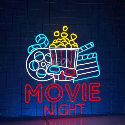 Movie Night Led Neon Sign Wall Art | Shineneon
