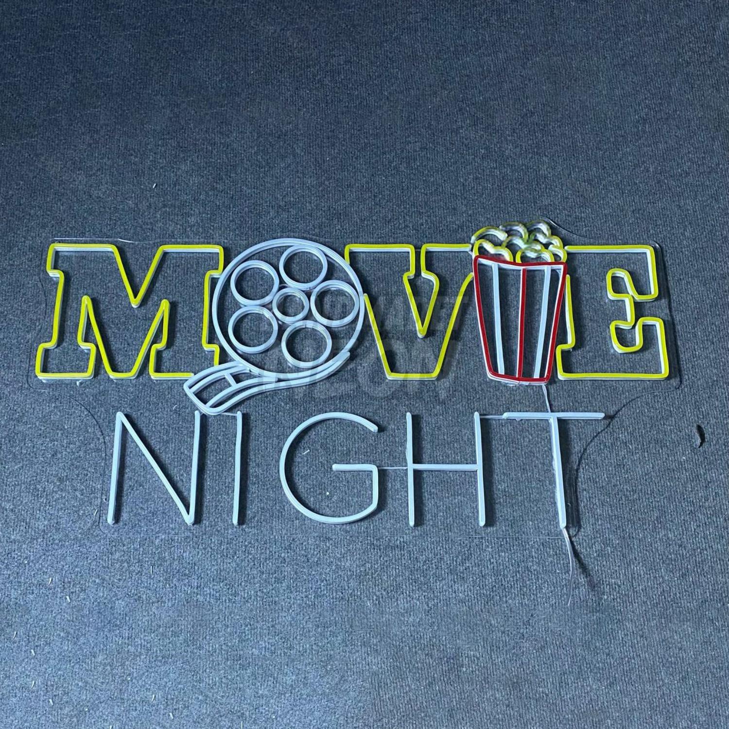 Movie Night Led Sign Cinema Theater Room Wall Decor | Shineneon