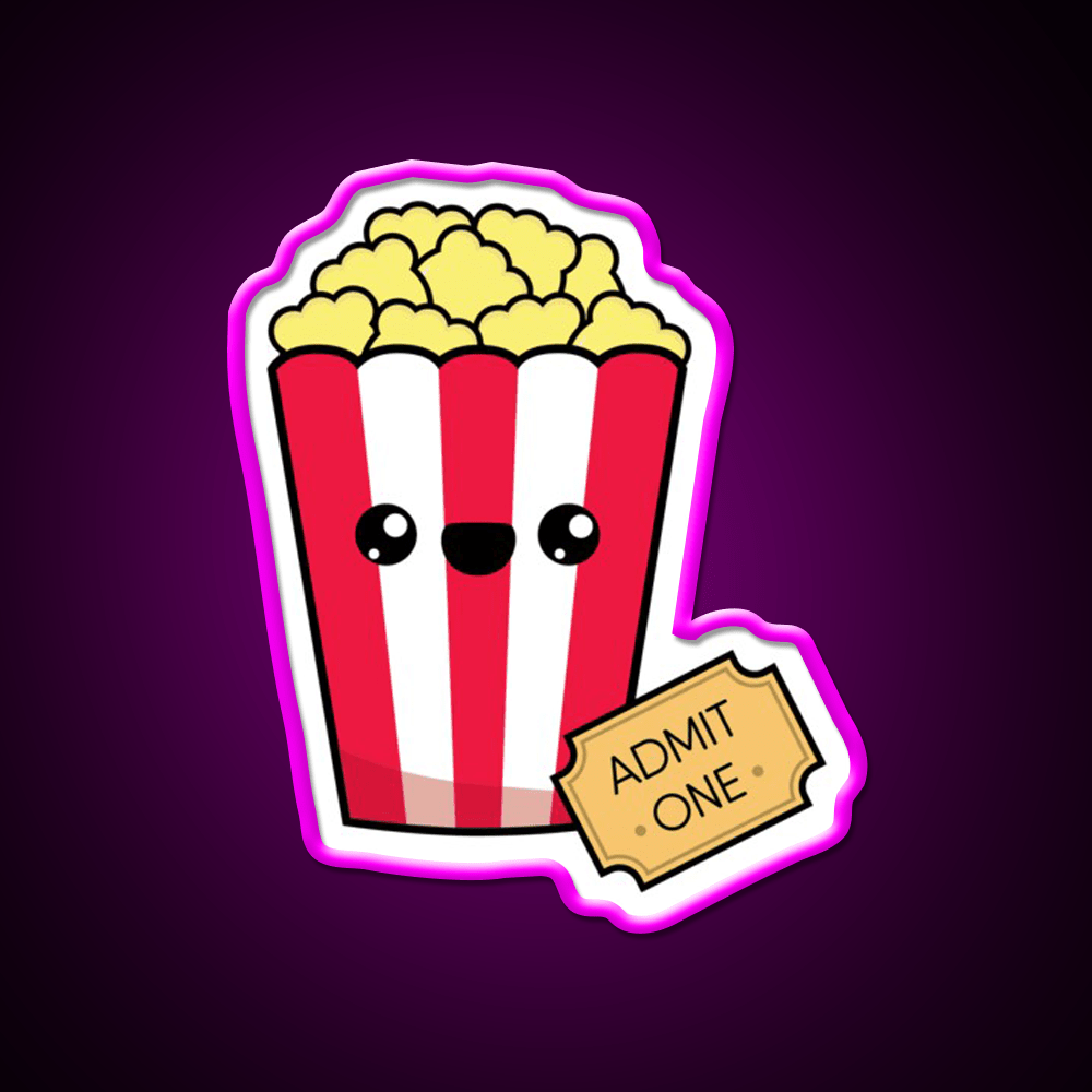 Movie Night Snack Food Led Neon Sign Rgb Color - Shineneon