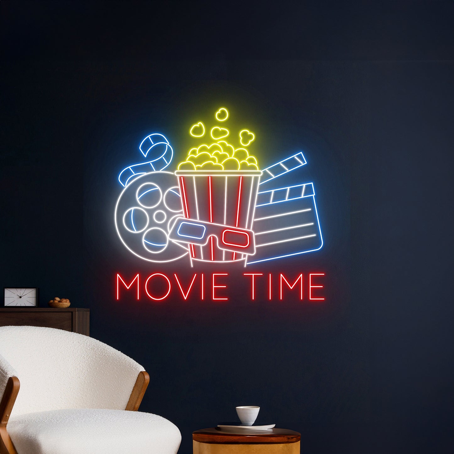 Movie Time Neon Sign