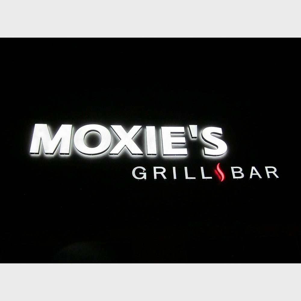 Moxies Grill Bar 3D Frontlit And Backlit Channel Letter Led Light Sign - Shineneon