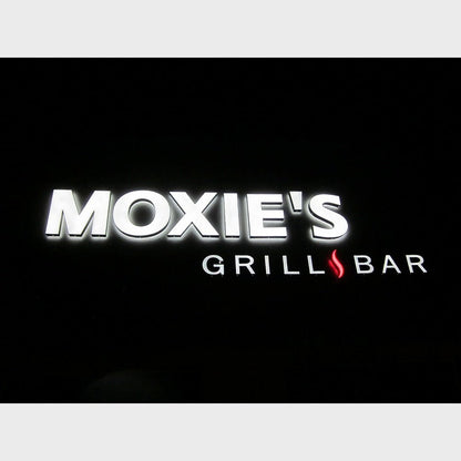 Moxies Grill Bar 3D Frontlit Channel Letters Led Light Sign - Shineneon