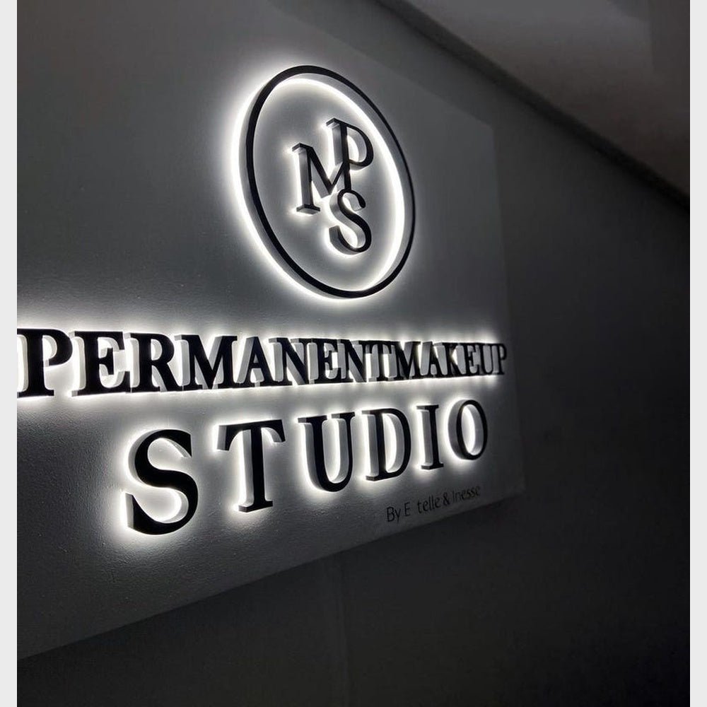 Mps Logo Permanent Makeup Studio 3D Backlit Channel Letters Led Light Sign - Shineneon