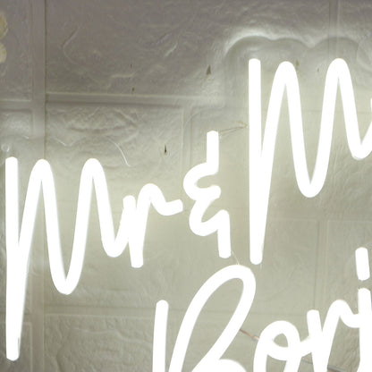 Mr And Mrs Boria White Led Neon Sign - Shineneon