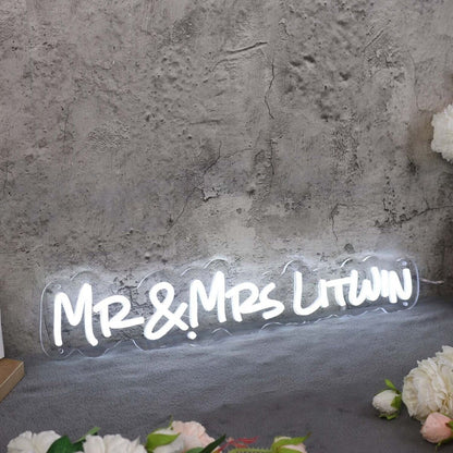 Mr And Mrs Litwin White Led Neon Sign - Shineneon