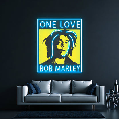 Mr Astronautsbob Marley Bob Artwork Neon Sign Led