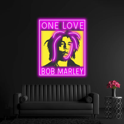 Mr Astronautsbob Marley Bob Artwork Neon Sign Led