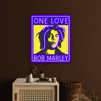 Mr Astronautsbob Marley Bob Artwork Neon Sign Led