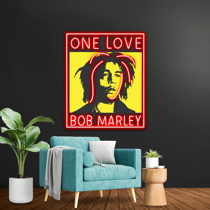 Mr Astronautsbob Marley Bob Artwork Neon Sign Led