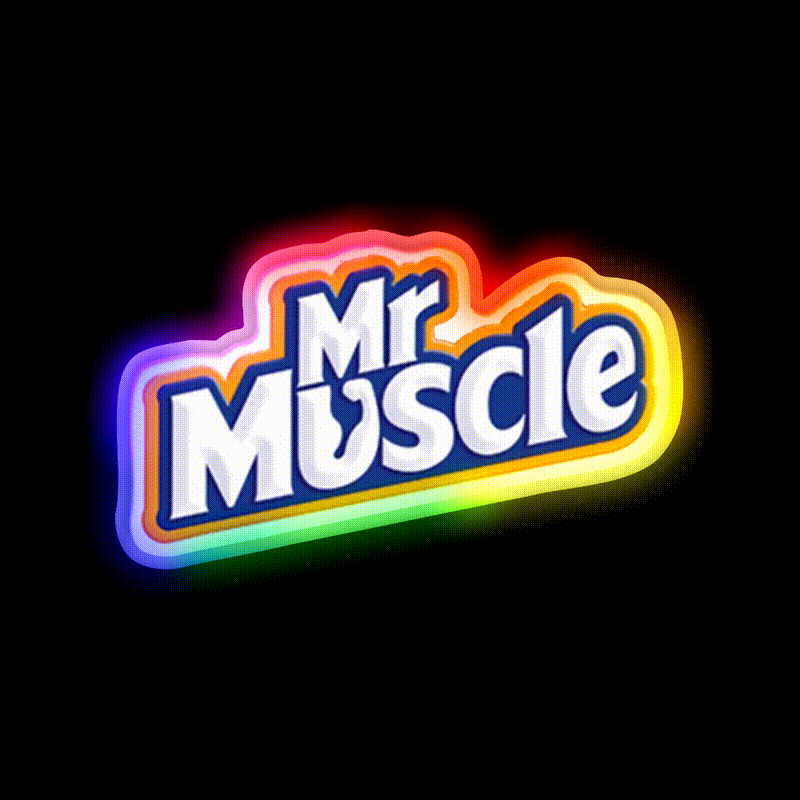 Mr Muscle Gym Fitness Led Neon Sign Rgb Color