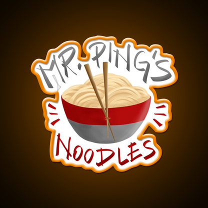 Mr Pings Noodles Led Neon Sign Chinese Food Rgb Color