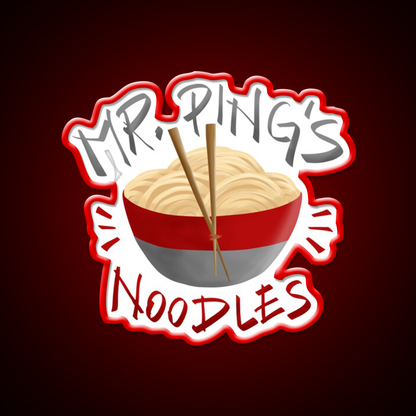 Mr Pings Noodles Led Neon Sign Chinese Food Rgb Color