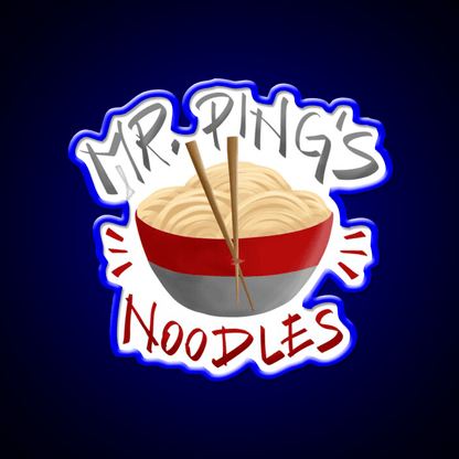 Mr Pings Noodles Led Neon Sign Chinese Food Rgb Color - Shineneon