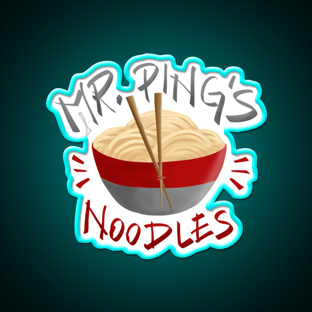 Mr Pings Noodles Led Neon Sign Chinese Food Rgb Color - Shineneon