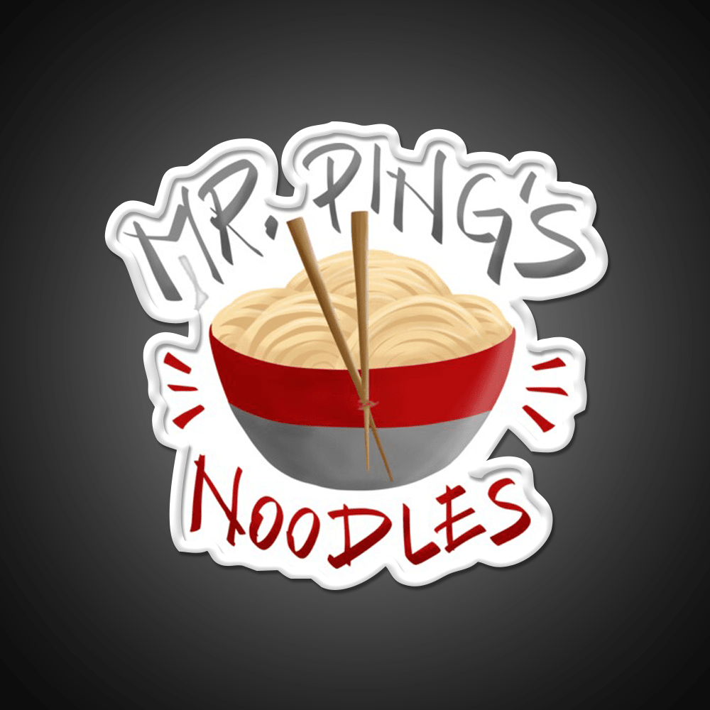 Mr Pings Noodles Led Neon Sign Chinese Food Rgb Color - Shineneon