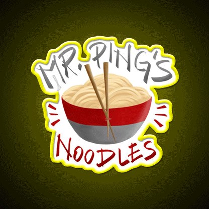 Mr Pings Noodles Led Neon Sign Chinese Food Rgb Color