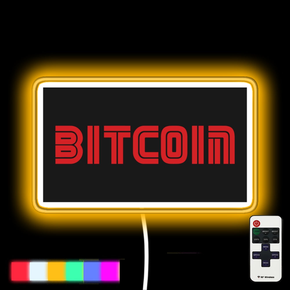 Mr Robot Bitcoin Led Neon Sign - Custom LED neon sign front view