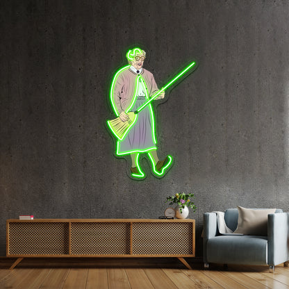 Mrs Doubtfire Rocking Out Artwork Neon Sign Led