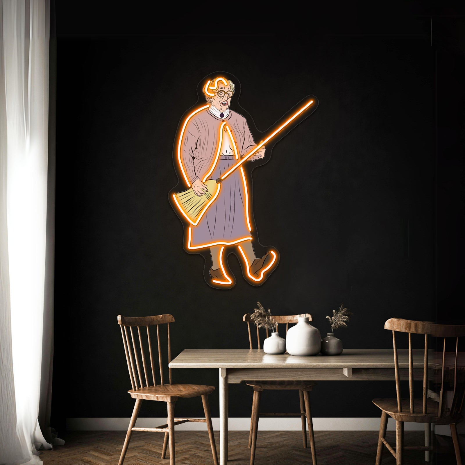 Mrs Doubtfire Rocking Out Artwork Neon Sign Led | Shineneon