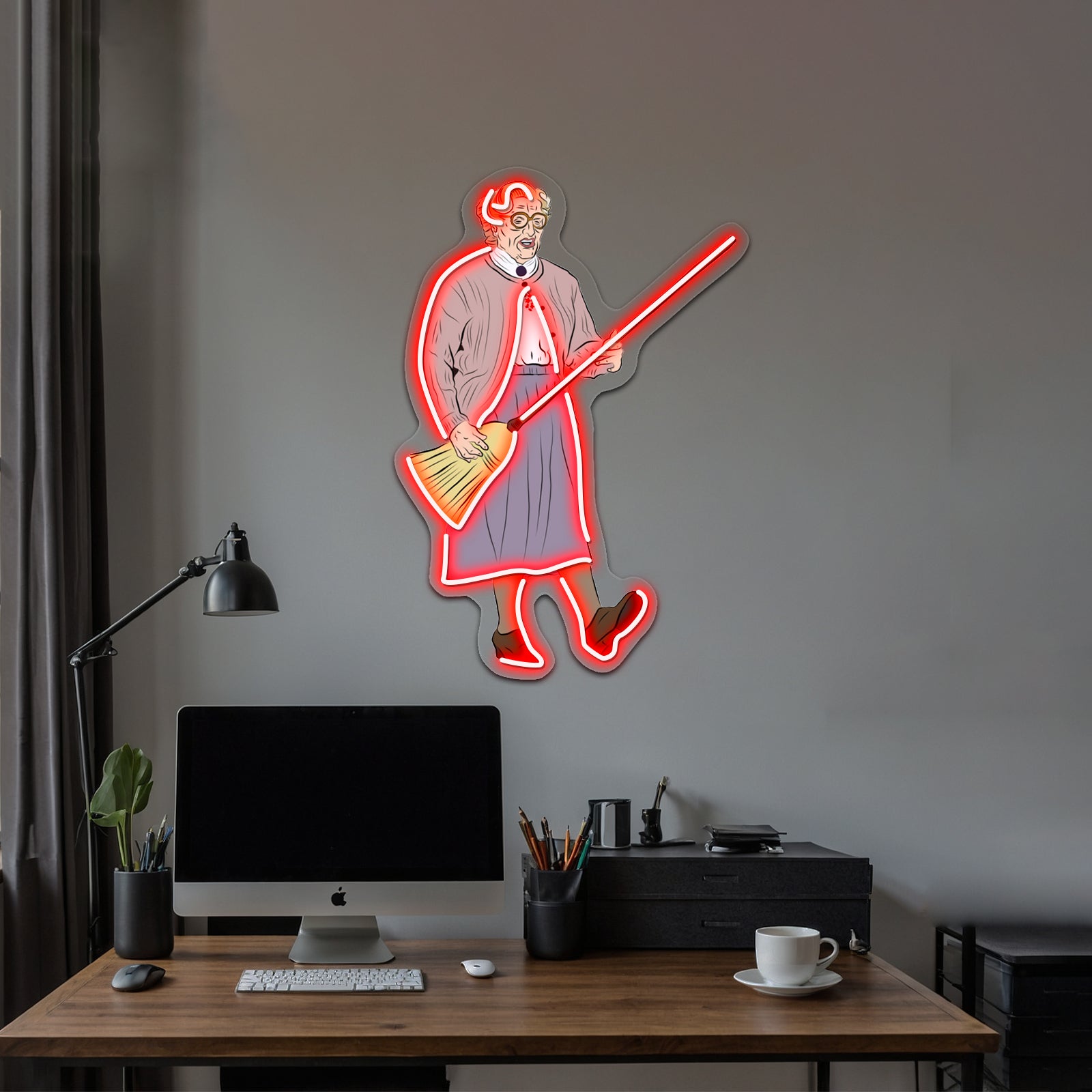 Mrs Doubtfire Rocking Out Artwork Neon Sign Led | Shineneon
