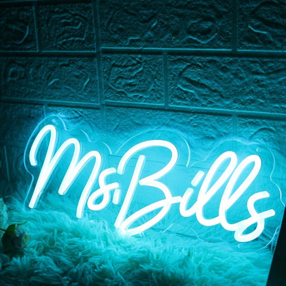 Ms Bills Blue Led Neon Sign - Shineneon