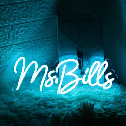Ms Bills Blue Led Neon Sign - Shineneon