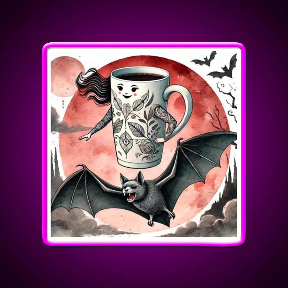 Ms Coffee Nocturnal Cafe Led Neon Sign Espresso Bar Art Rgb Color