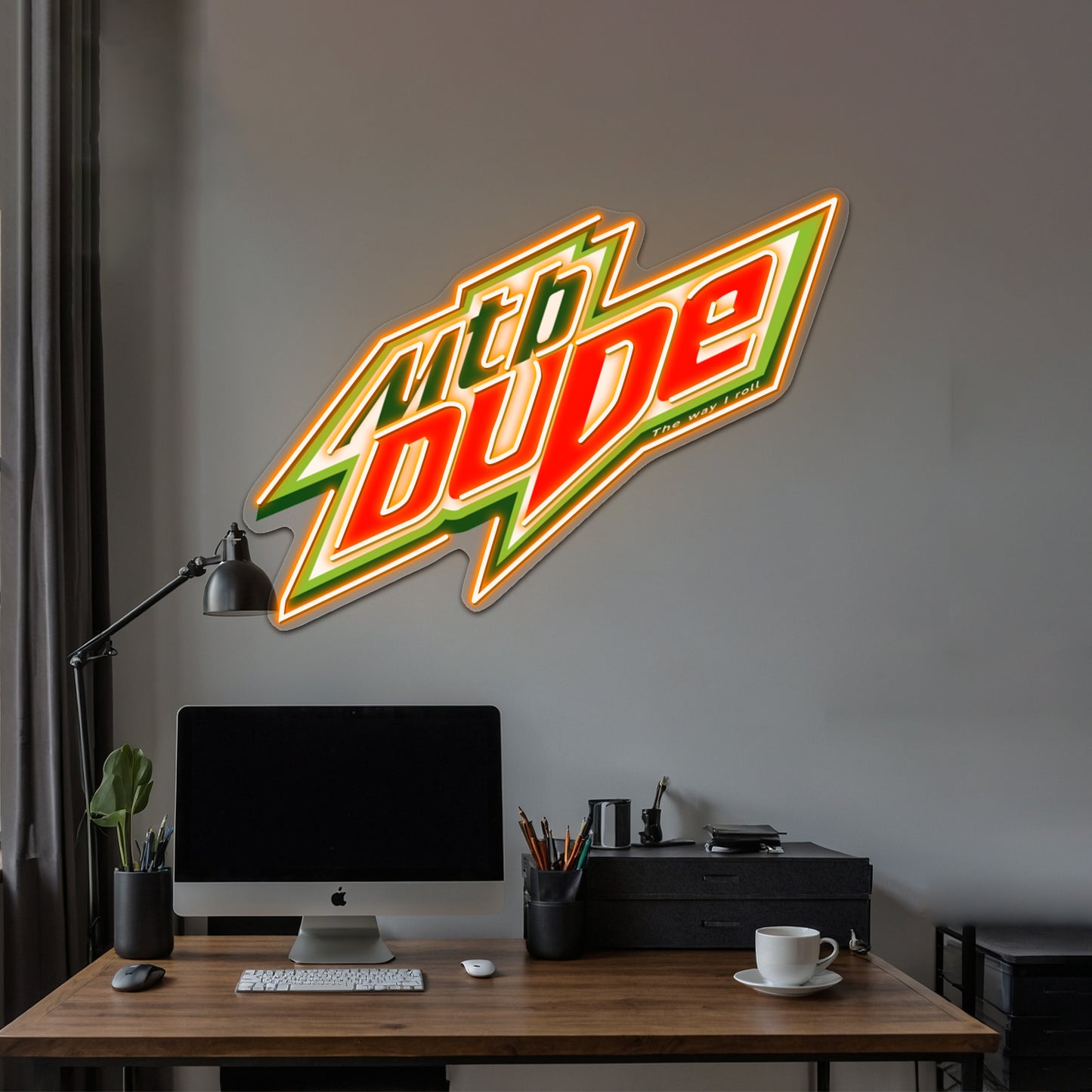 Mtb Dude Artwork Neon Sign Led