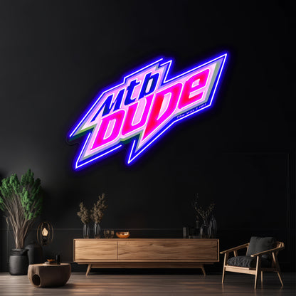 Mtb Dude Artwork Neon Sign Led