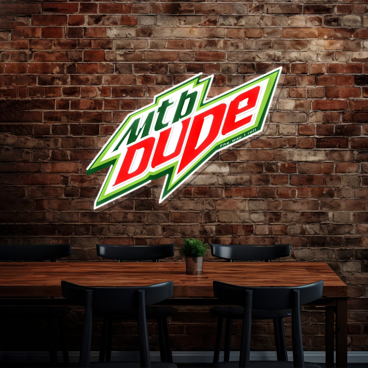 Mtb Dude Artwork Neon Sign Led