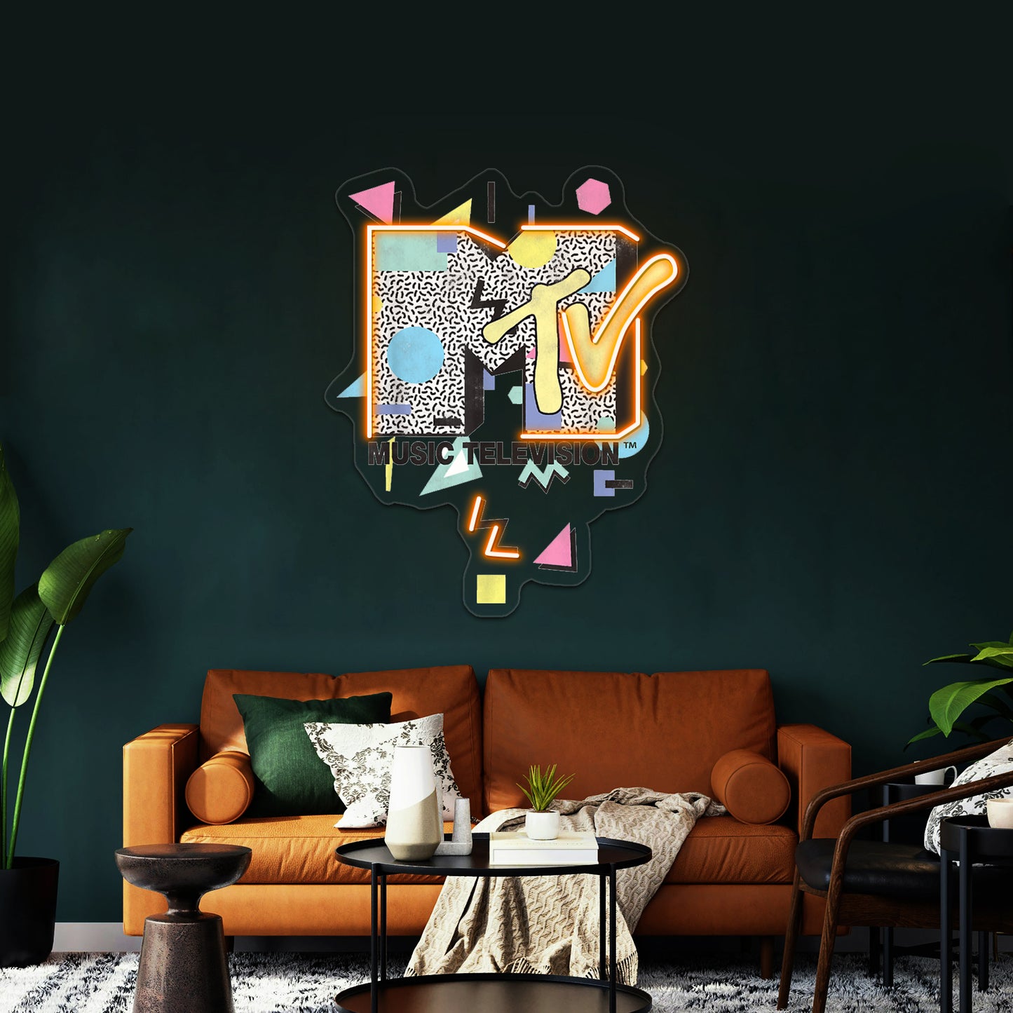 Mtv Retro Shape Design Logo Wall Artwork Neon Signs