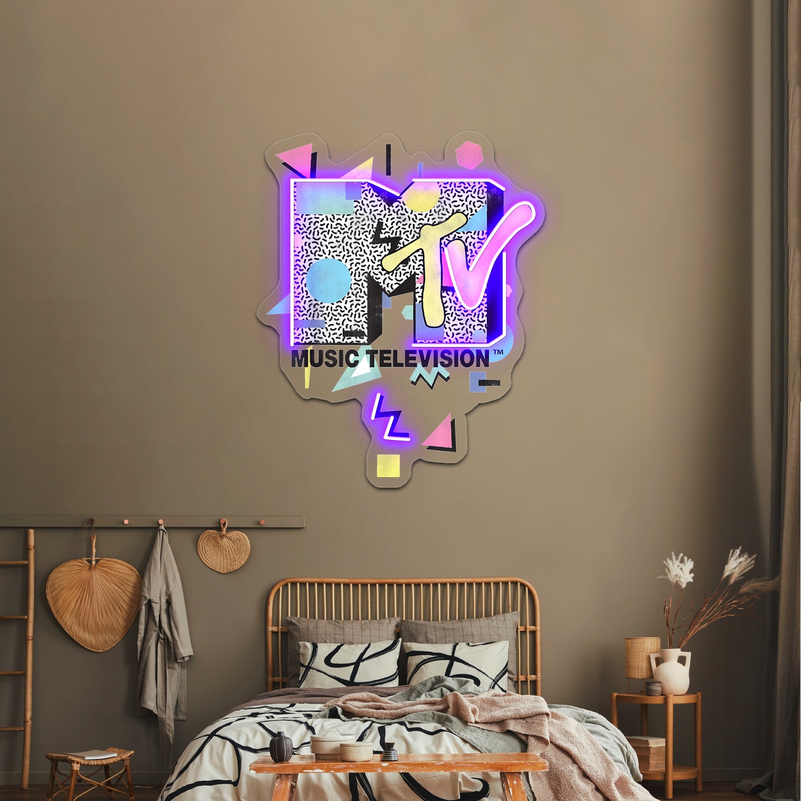 Mtv Retro Shape Design Logo Wall Artwork Neon Signs | Shineneon