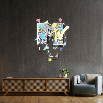 Mtv Retro Shape Design Logo Wall Artwork Neon Signs