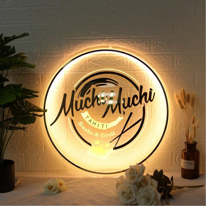 Much Sushi Grill Acrylic Business Logo Sign - Shineneon
